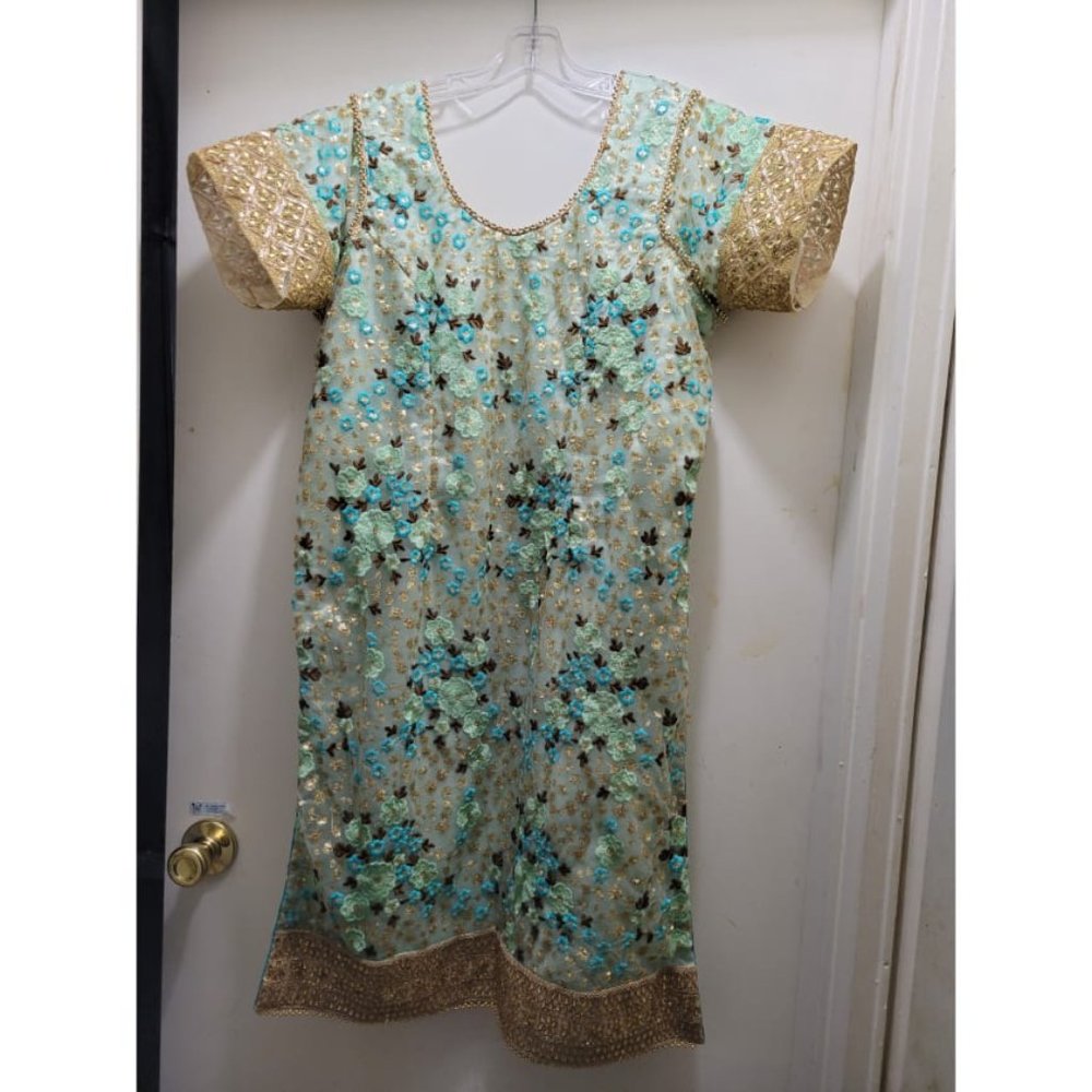 Desi Traditional Indian/Pakistani/Bangladeshi Kameez with Lehenga(Skirt) Dupatta - Picture 7 of 17